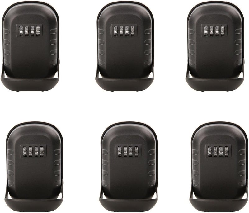 SEPOX ® 6Pcs Metal Key Lock Box with code 4-Digit Combination, X-Large Space, 6-10 Keys Capacity, Anti-Dust Cover&Wall Mount Storage for Home, Office,Outdoor, Weather-Resistant Cover, Easy Installation - Image 1